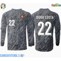 Camisa de time de futebol Portugal Diogo Costa #22 Goleiro Replicas 2º Equipamento Europeu 2024 Manga Comprida